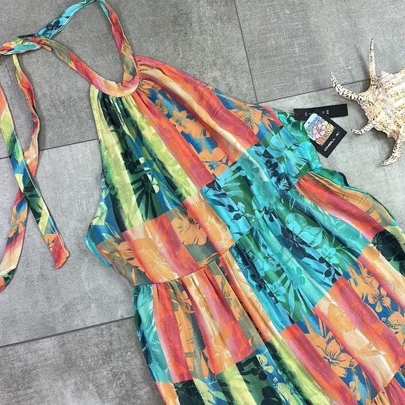 🔆O’NEILL🔆 JENNIFER MAXI DRESS vacation adjustable floral Hawaiian Maxi - Picture 6 of 14